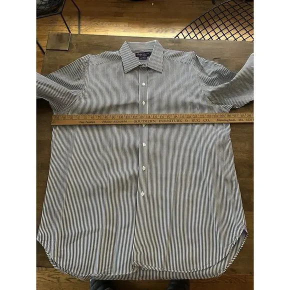 Men’s Ralph Lauren Purple Label Dress Shirt Size 17.5-35 Striped French Cuff